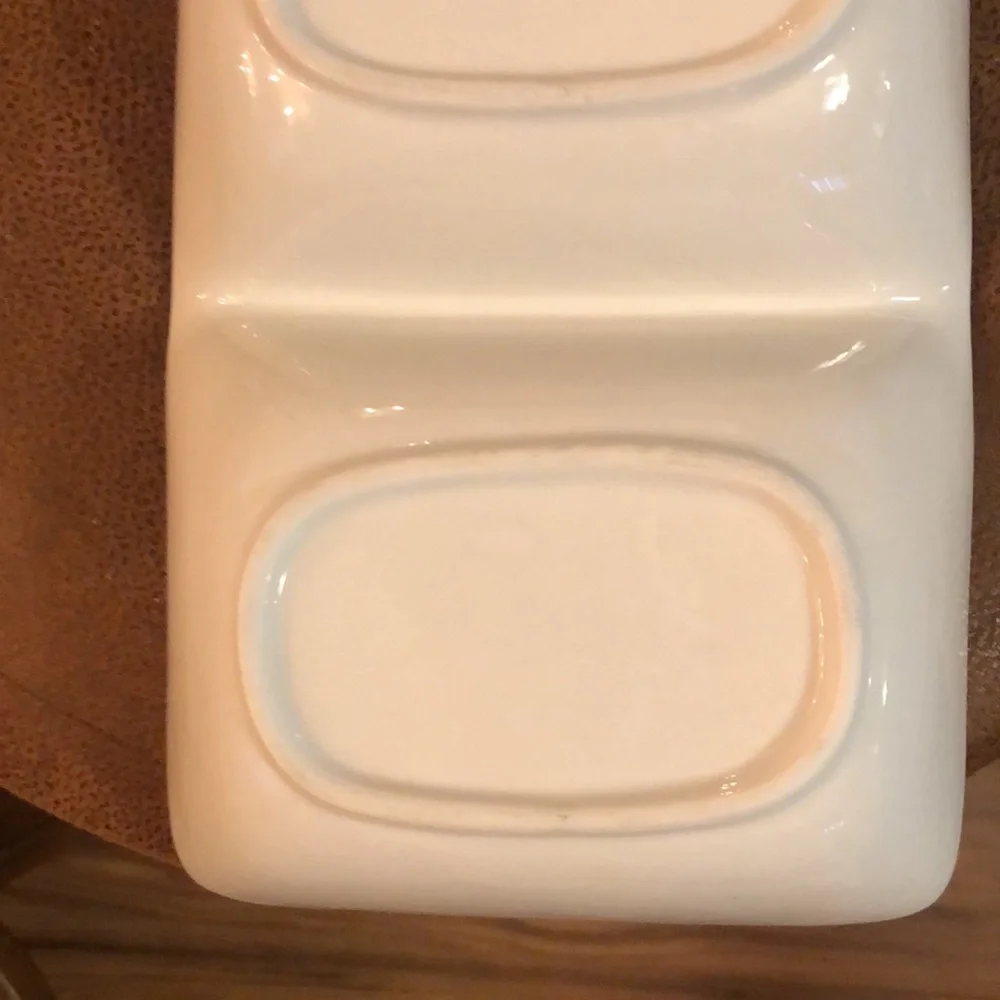 Vintage Royal China Blue & White Relish Condiment Candy Nut Divided Dish 15